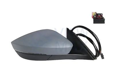 VIEWMAX VM616EBCFR Sag Ayna Komple Dıs Bukey Katlanır Ayak Lambalı Astarlı Kapak Skoda Superb 15pın 6148735 3V1857508C 3V0857538AGRU 3V0857522