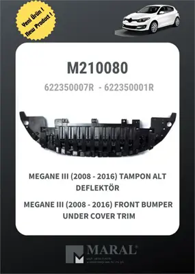 MARAL 210080 Tampon Alt Muhafazası Megane Iıı 622350007R