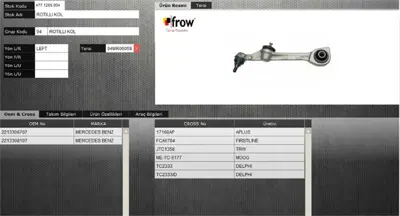 FROW 4771205004 Rotıllı Kol Sol Mercedes W221 2005- 2213306707 2621570 2895008692 43906B 85908692 2213307107S1 ME821 160500068 2213308707 FCA6784