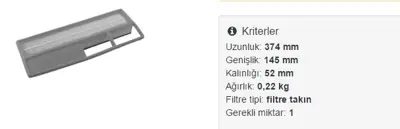 FROW 1622002003 Hava Fıltresı Fıat Multıjet Albea,Doblo.. Sunger 55183265 77365030 FKFIA189 55193849 68094002AA 71773176 647962 14069 647963 77364561