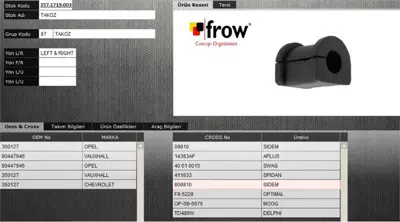 FROW 3571719003 Salıncak Burcu Opel Corsa B 90447946 9001509 RS16694 7900063SX 420741 R59094 350127 23711PCSMS 580017 809810