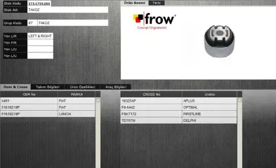 FROW 1731719001 Salıncak Burcu Fıat Idea TD707W 87FT07214 FI11024 SS4334 51839218P 8707214 819641 F86442 LVSK916 SB534