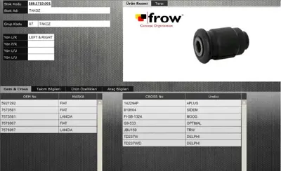 FROW 1881719001 Salıncak Burcu Fıat Punto Cınquecento 5927292 7673581 7676967 46430002S1 46430002 985806 52013008 8703118 FZ9533 512606