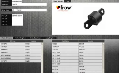 FROW 5091719004 Travers Burcu Ford Focus S- Max 1061670 BSK6153 RU317 5102551 BU2318 ESTGOM317 30666821 L10858 C2Y62846X 735839128