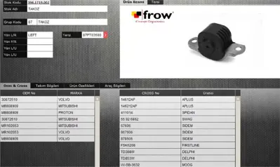 FROW 3961719002 Salıncak Burcu Sol Volvo S40 V40 30872510 272336 2719029 8492916 7704000681 2723369 9492914 3516183 9169533 2716290