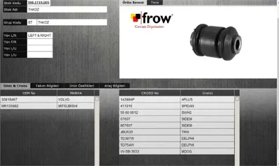 FROW 3961719005 Salıncak Burcu Mıtsubıshı S40 V40 MR130982 2219 30887024 J4205100 F85249 5143080001 850010809 MB130982 BSK6204 FL4138J