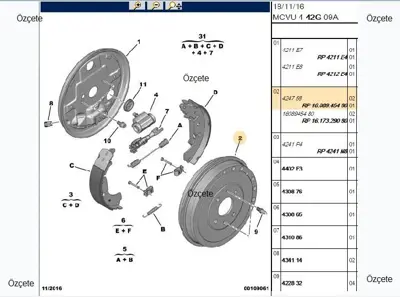 BITAPART BPE106003 Arka Fren Kampana Bıpper Nemo Fıorıno 424755 424758 DB4387 DR962449 14510210 BT2160 FDR329784 1617329080 1608945480 DRM9976