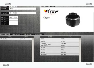 FROW 2181719001 Salıncak Burcu Renault Safrane 7700806239 TD324W 2703 33171 985509 80000144 16146100016 805617 EMS3028 5706174