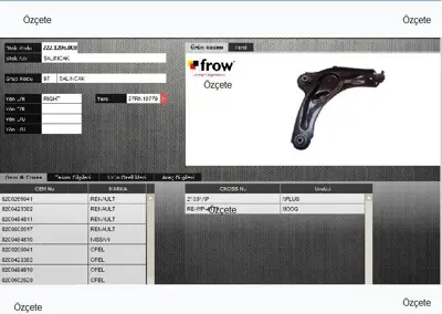 FROW 2221206008 Salıncak Sag Renault Espace Iv 8200266041 L25551 60922133 REWP4177 8200602620 16160500032 JTC2179 46559 3893401 FCA6840