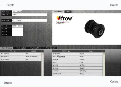 FROW 4221719001 Salıncak Burcu Mercedes Sprınter 06- HD5756 2E0407523 5103334 FDAB050 SKTA1060439 850606 61200 20308 A9063330014 4408014