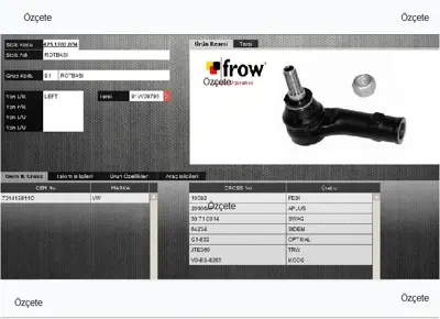 FROW 4231202004 Rot Bası Sol Volkswagen T4 90-02 Dısı 701419811C 701419811E 32714 1767402 10888 110073510 TA1640 19873 9964236 9964234