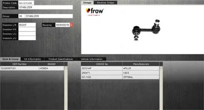 FROW 5531215030 Z Rot Stabılızer On Sag Honda Cıvıc Vı 200ı-Iı 005 52320S5TJ01 ADH28530 584296 53024612 G71102 SLS2014 V269607 FL0091H L40625 SS2142