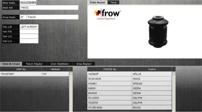 FROW 4231719001 Salıncak Burcu Volkswagen Transporter T4 SS5505 701407087 251501131A EMS8280 VOSB4492 2417 1004070083 5027 F72001 1855