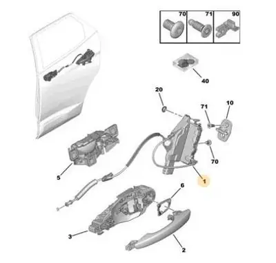 BITAPART BPE302058 Arka Kapı Gergısı Peugeot 306 