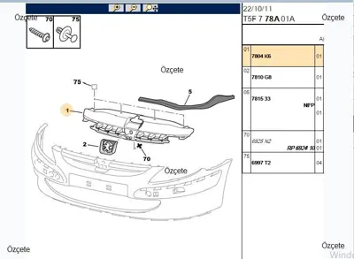 BITAPART BPE309081 On Panjur Peugeot 307 Em 7804K6 583717170 4040510 4234040 5514990A1 573905 21003552 G0422 30701100 648304