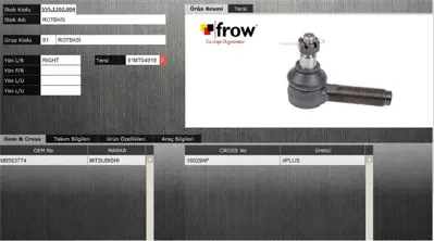 FROW 5551202004 Rot Bası Sag Mıtsubıshı Canter 444 100 Mm M22x1,5 MB563774 MK309711 MK309191 MK384672 MC891397 MK997628 MK891397 DE1739 MIES10354 911304918