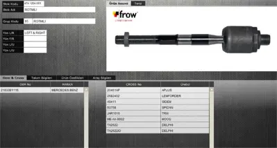 FROW 4741204001 Rot Mılı Rot Kolu Mercedes W210 95- SPE4217746 RM43233 2103381115 15RE485 AJM233 2682402 160310000 49855 49411 TA2622