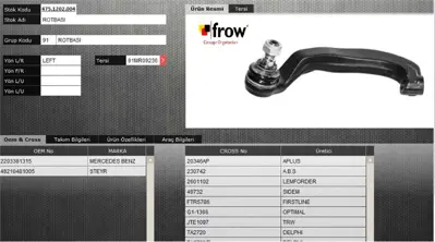 FROW 4751202004 Rot Bası Sol Mercedes W211 2002- 2203381315 44583 49732 ST22477 5033371 3467L JTE1097 60310274 TA272011B1 294273NM