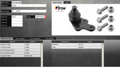 FROW 5131201003 Rotıl Alt Sol Ford Kuga 20 Tdcı 1502087 CC3034300D CD9934350A 1362651 4M513A424BA 3M513A423AG BP4K34300A 1502086 1309149 30714127