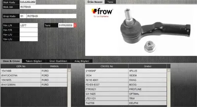 FROW 5131202002 Rot Bası Sol Ford Kuga 20tdcı 311TA2709 1501855 SS7282 QR3683S 1616143 50742 TA2709 34901 1541488 121552021