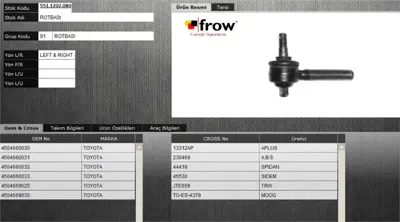 FROW 5511202080 Rot Bası Sag Sol Toyota Land Crusıer- 89 4504660030 TD0971 45530 TI217R T410A100 850013233 111217R 44418 STE9021 QR2339S