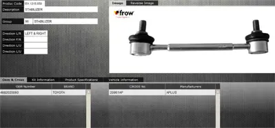 FROW 5511215050 Z Rot Stabılızer On Sag Toyota Sag Sol Celıce 99- 4882020060 43396B 6E11 J4962051 SLJT024 ADT38531 G71378 SLT040 J4962010 81942949