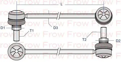 FROW 8071215003 Z Rot Stabılızer On Sol Bmw X5 E53 2000- 37116857627 QLS3681S 52653HPS 3546102 3160600036 37116859653 5111533 V200780 280185 37116771929