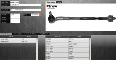 FROW 4151213007 Komple Rot Sol Volkswagen Fabıa 6Q0419803B 6Q0419804B 6Q0419807D JAR546 6Q0419804D 6Q0419803F 850029388 6336 ERE9374 6X0422821