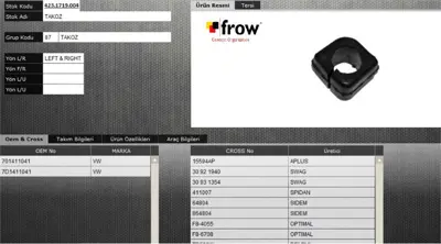 FROW 4231719004 Salıncak Burcu Volkswagen Transporter T4 7D1411041 701411041 F84055 4650 MSB0073 30921940 VKDS351016 8800137 1004110030 L29C32
