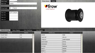 FROW 4231719006 Salıncak Burcu Volkswagen Transporter T4 701407183C 52031408 617001316 8800114 5290 VOSB4452 460175 87840A TD502W BSK6389