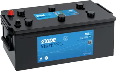 EXIDE EG1553 Akü Exıde 155ah 900cca D5b Start Pro Düz Yan B0 Tırnaksız 513x223x223 