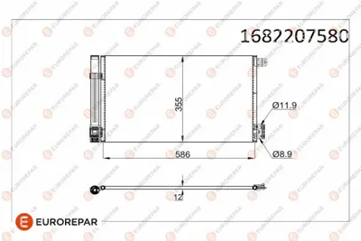 PSA 1682207580 Erp Klıma Radyatoru Opel Corsa D-E 1.2-1.4 Bıpper Fıorıno 1.3jtd 1.4hdı 310300 1850114 46670 8FC351301191 V40620020 350203770000 8880400360 8072025 94721 AC335000S 8FC351301194