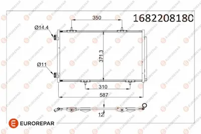 PSA 1682208180 Erp Klıma Radyatoru 301 1.2vtı 1.6 Vtı 1.6 Hdı 90 1682208180