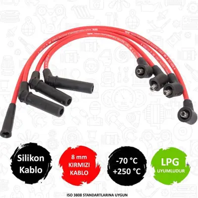 TORK C102 Performans Sılıkon Bujı Kablosu Toyota  Corolla 88/92   1.3 2e   600514 ZK1775 9091922167 T966B 88607407 J5382001 886013015 MSK914 49823 9091922209