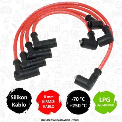 TORK C146 Performans Silikon Bujı Kablosu-Fıat  Tıpo 1.4 Ie 97-99 Spı Tek Nokta Enjeksiyon 98802378
