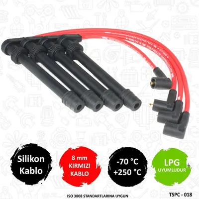 TORK C018 Performans Silikon Bujı Kablosu Fıat  Palıo-Albea 1.6ı 16v - Marea-Bravo 96- 46413088 4168 LS173 LS173190 DKB279 600215 T845B 6580 BW261 ZEF983
