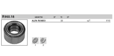 WBF 377203 On Teker Rulmanı Sb0012 Renault  R19-21-Clıo-Kangoo / Fıat  Tempra 2.0 7701205779 4411001 330302 853025111A 460080 REWB11451 WB0482K 52740 LO03416 1213601