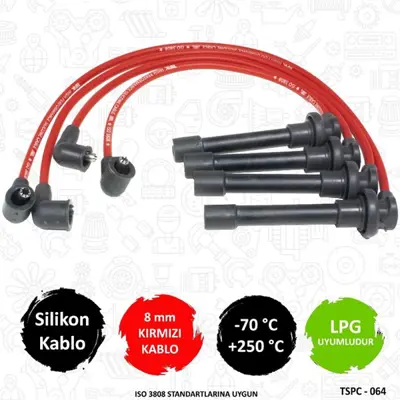 TORK C064 Performans Sılıkon Bujı Kablosu Honda Accord V-Vı 2.0i 2.2i 2.2/Cıvıc  1.3-1.6i 1.4 1.5i 1.6i 16v 32700-P7A-G01