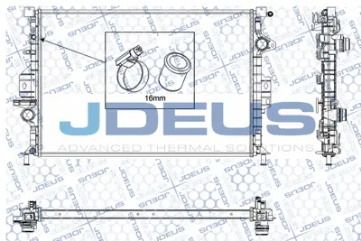 JDEUS -M0310560 Radyator 11> Focus-Mondeo-Cmax 2.0tdci +ms LR006714 6G918005AB 31368059 30792221 6G918005AD 66857 1377541 LR039623 1778037 18002422