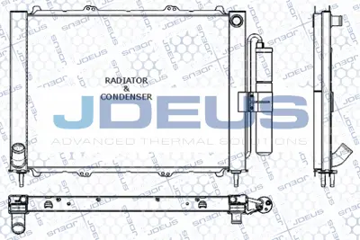 JDEUS -RA0230940 Radyator+kondenser 04-10 Kangoo 1.5dci +ac 8200267994 180097N DCM3833 34090002 8200732379 4300M497 637637 420170034B 1555206 7711497454
