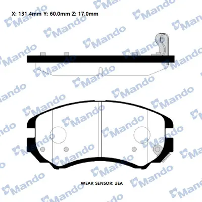 MANDO RMPH23NS Fren Balata On 05> Tucson 2.0  ADN14273 572514B 228700 8222970 BL1382A2 BP6528 35004 TX0769 29312 BP1245