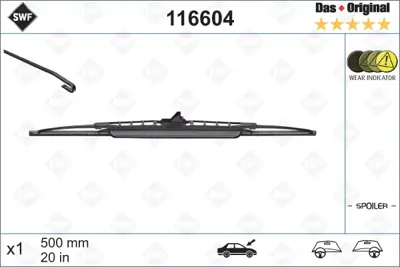 SWF 116604 Sılgı Supurgesı Tek 50cm *Sp* Genel En116609 3397110685 72500008300 8944811270 SF51A 8522220290B 85200009357 179415 T500 EWB2503S TWIN20