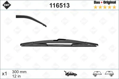 SWF 116513 Sılgı Supurgesı Arka 30cm 03> Corolla-Avensıs G21B67330 5018407AA GHR567330 8524205080 988501Y000 1609428480 8524297401 8524260110 988502K000 GS2A67330