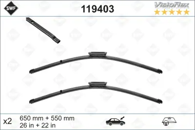 SWF 119403 Sılgı Supurgesı Tk 65+55cm 05> Scenıc.Iı Flat Blade 3397007117 574357 576121 DF113