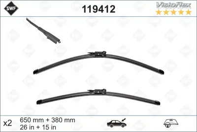 SWF 119412 Sılgı Supurgesı Tk 66+39cm 06> Lınea-G.Punto 3397007090 3397007466 574379 576126 DF031