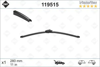 SWF 119515 Sılgı Supurgesı Arka 28cm 06-10 Leon-Passat.Sw 3C9955425 A3397008045 3397008045 574298 EX304 VM261 A281H 119515 A3397008634 574332