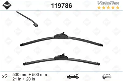 SWF 119786 Sılgı Supurgesı Tk 53+53cm 00-06 Passat *U.K****  9XW178878201 SJX50C 3397118423 578574 A51B01 119742 119786 DR250 567943 DFR004