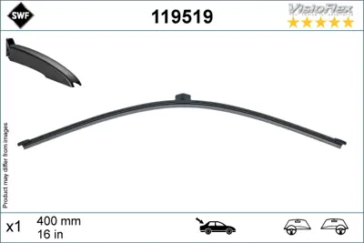 SWF 119519 Sılgı Supurgesı Arka 40cm 08> Aı.A4-A6-Q3-Q5 4G99554071P9 2190340 119519 4G9955407A1P9 574613 BW16R BW16RF V108662 758030 63321332