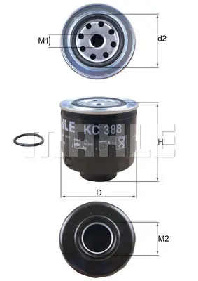 BEHR MAHLE KC388D Mazot Fıltresı 06> L200 2.5dı-D *A.G.Z**** 1770A012 M296 2411900 N2223 J1335055 FP5867 CFF100568 M133I10 4309FS IFG3500