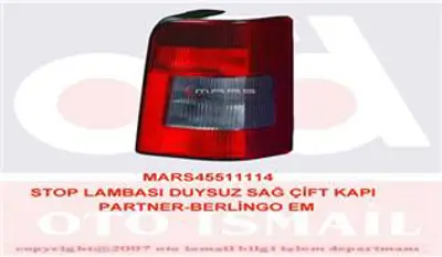 MARS M511114 Stop Sag 96-04 Partner Duysuz Cıft Kapı 19216592 6351H2 319321114 714098290214 14021141 5500702A1 50658519 5506562 4011690 CI9154053